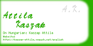 attila kaszap business card